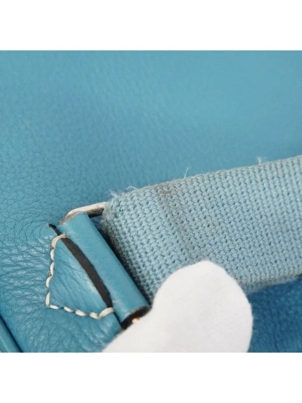 Hermes Backpack Kelly a Dos GM Ardennes Blue Jean Silver